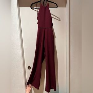 Maroon evening jumpsuit
